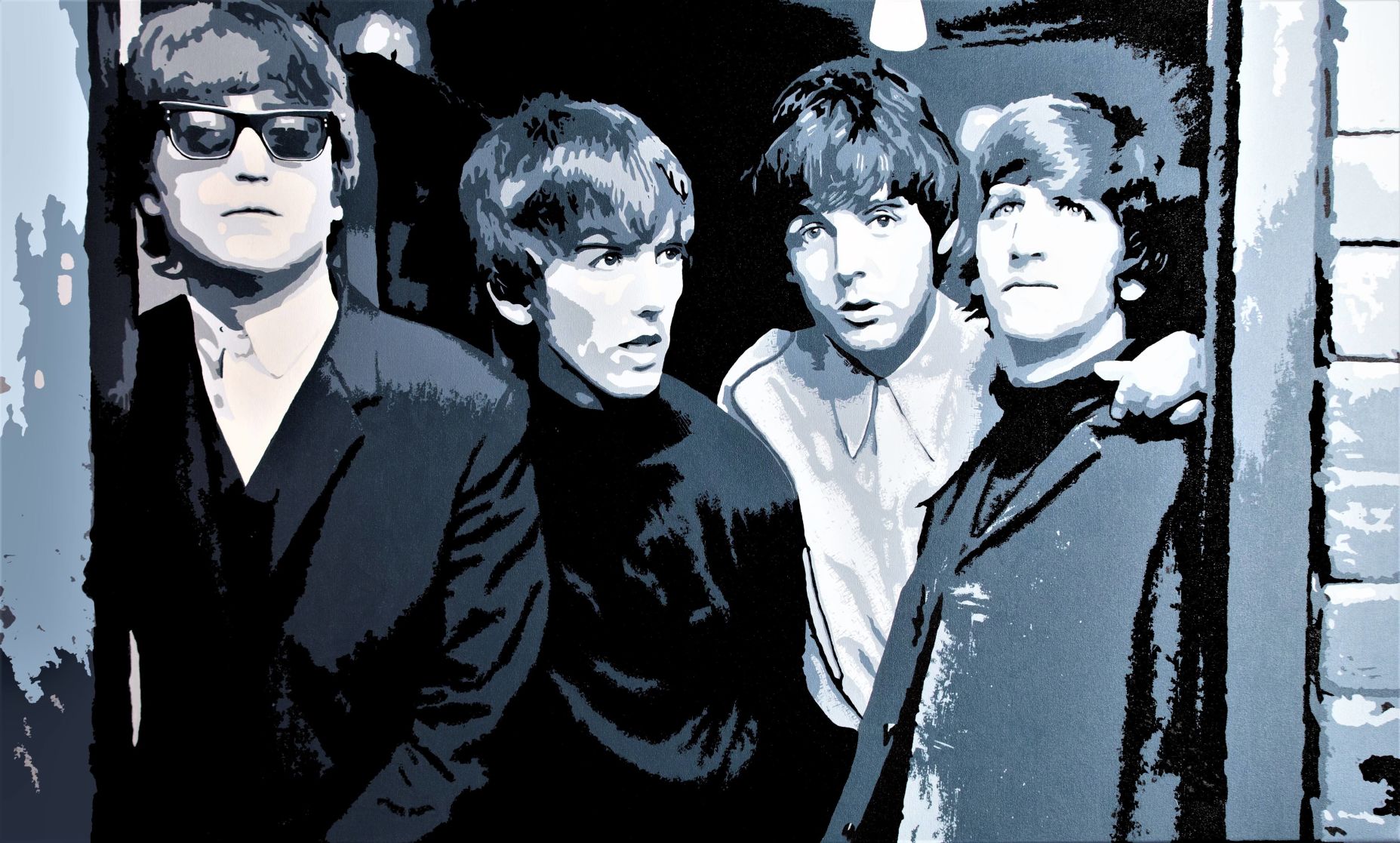 Beatles in Door Way by Chris Cammarata
